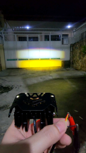 Lampu Tembak SQL 2Mata Fuzion Putih Kuning 20W Super Terang Universal Motor Mobil