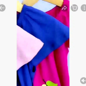 Dress Anak Smilee Fruit Warna Biru Size 1-5Tahun