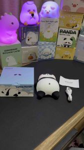 BRAHMS lampu tidur lucu halus dan lembut berubah warna kualitas terjamin - Sleeping Panda