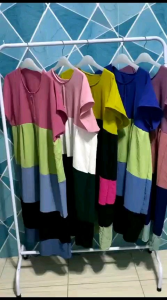 Daster Cringkle Airflow Kombinasi/Pelangi LD 125 Jumbo Random
