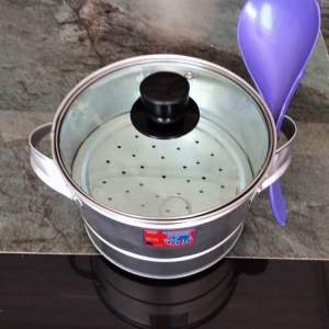 KUKUSAN ALUMINIUM TEBAL / STEAMER KUKUS NASI 18cm FREE ENTONG
