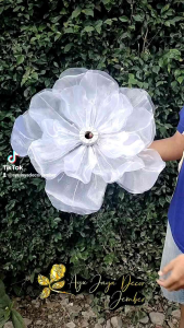 KELOPAK BUNGA CUP BUNGA + FITINGAN TERMURAH TERLARIS BAHAN KAIN ORGANDI DIAMETER 55 CM