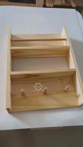 ชั้นวางของติดผนัง ชั้นแขวนติดผนัง ชั้นไม้วางหนังสือ 2 ชั้น พร้อมส่ง