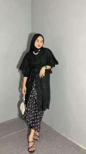 MALLIKA OUTER BRUKAT PREMIUM LENGAN RUFFLE OUTER LEBARAN