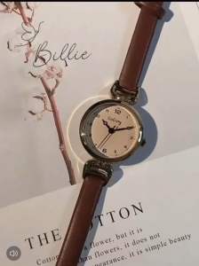 Billie Jam Tangan Wanita Gogoey Tali Kulit Asli Analog Vintage Korea Korean Elegant BS045