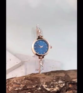 Billie Jam Tangan Wanita Permata Jewerly Putih Tali Serut Jam Analog Bulat BS973