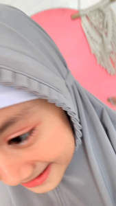 (COD) Moana "Kids" // Bergo Anak Hijab Tanggung Jilbab Tali Rempel Kerudung Bordir Bubble SD