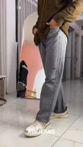 celana jeans pria loose/kulot korean style celana jeans panjang pria baggy pants non karet
