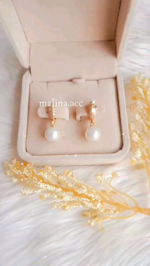 Anting Klip Mutiara Lapis Emas Awet Anti Luntur Gold Berkilau