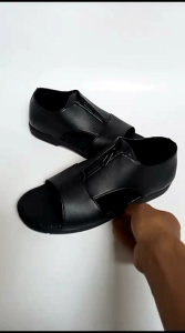Sandal Kenip Jadul Resleting Pria Dewasa Kulit Asli