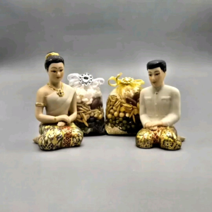 ธัญพืช 9 ชนิด บรรจุในถุงเงินถุงทอง 1 คู่ | สำหรับประกอบพิธีมงคล หรือจัดหิ้งบูชา