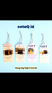 [Isi 5 pcs] Hang Tag Souvenir Haji Umrah / Handtag Tasyakuran Hajj / Hangtag oleh-oleh Haji Tali