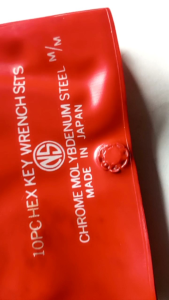 Kunci L Made in Japan produk zaman dulu isi 10 pcs uk 15-10mm