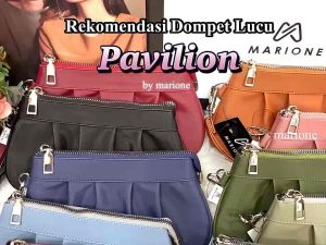MARIONE - PAVILION Dompet Wanita dompet oval bahan Parasut Waterproff anti air Mini