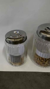 Toples Kaca Bulat Uli 83 Liter Manhattan 2 Tutup Stainless