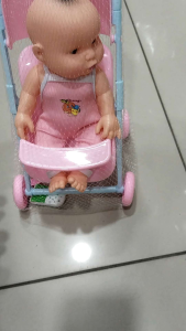 Lovely Baby Stroller Set with Doll Stroller and Accessories for Nurturing Play