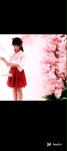 国风元素襦裙 新年或日常两穿（送头花 眉心贴 扇子）Traditional Chinese-style skirt for New Year or daily wear (free hair flower eyebrowfan)