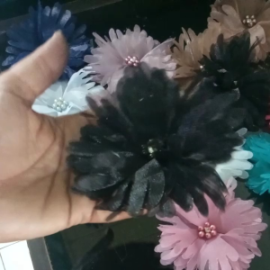 Aplikasi Bunga Organza 3D & Bunga Crisan