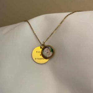 Mainecrafts Personalized Stainless Steel Photo Pendant Necklace