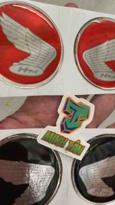 Logo biểu tượng Honda Wings gel nổi dẻo dán các dòng xe ( giá 1 cặp)