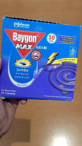 Baygon Obat Nyamuk Bakar Max Coil Isi 5 Pasang