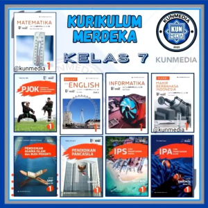BUKU PAKET KELAS 7 SMP KURIKULUM MERDEKA PENERBIT ERLANGGA VKM MATEMATIKA PANCASILA PJOK INFORMATIKA IPA IPS SIMPAY INDONESIA BRIGHT SENI MUSIK RUPA TARI TEATER PRAKARYA