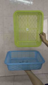 (แพ็ค 6 ใบ) ตระแกรง ตะกร้า เกรด A ตะกร้าสีหวาน (made in thailand)