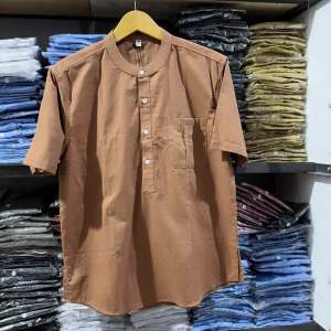 Kemeja Lengan Pendek Katun: Desain Koko Pria Muslim & Kemeja Solid
