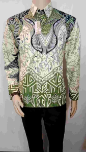 BATIK ARTA motif REMEKAN LASKAR HIJAU KODE 008 l batik premium l kemeja batik laskar ijo halus Arta batik grosir batik termurah batik lengan panjang 10.10 23