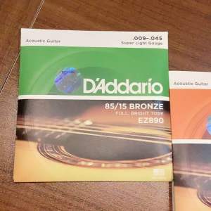 สายกีตาร์โปร่ง DAddario รุ่น EZ900 (6เส้นครบชุด) 85/15 Bronze ขนาด10-50 Acoustic String ของแท้100%