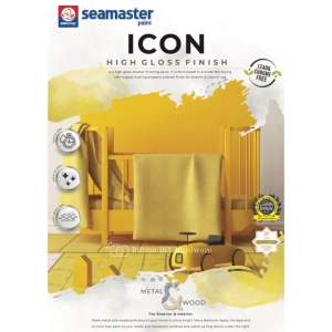 1 LITER Seamaster Icon High Gloss Finish Paint Exterior &Interior(METAL&WOOD)UNDERCOAT PAINT/ANTI-CORROSIVE PAINT