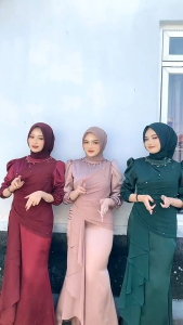Arshila dress - gaun pesta muslima- gaun untuk lebaran - dress muslimah terbaru