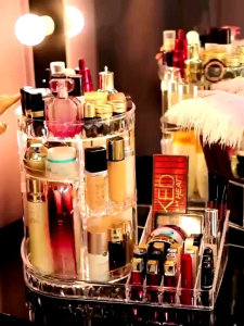 RAK Make up PUTAR ARCRYLIC Diamond Cantik C5012/ Rak Putar Make up Organizer