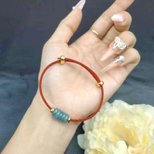 Q1125 Vòng Ngũ Điếu Lam Ngọc dây cáp không kén mệnh - Phong Thuỷ TUDO P