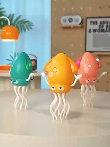 Electric Dancing Squid Toys for Kids Sound and Lights Obstacle Avoidance Crawling Simulation Octopus Baby Funny Interactive Toy