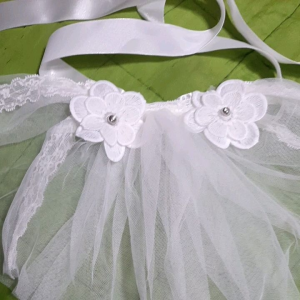 Lace and tulle Christening veil