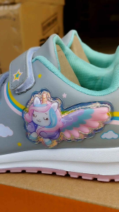 Sepatu Ando Ponytail Velcro Perekat Abu-abu Muda Hijau Toska Merah Muda Light Grey Turquoise Green Pink