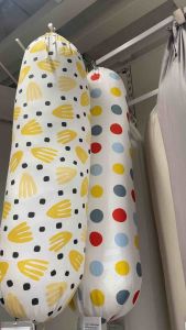 BRUKSVARA บรุคส์วอร่า ปลอกหมอนข้าง เหลือง/ขาว 38x110 ซม.