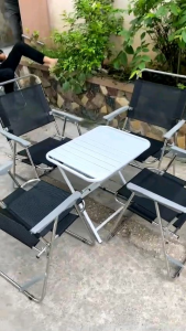 [Xưởng Sản Xuất] Ghế Dã ngoại khung inox ghế camping du lịch quán caffe trà tranh cắm trại câu cá