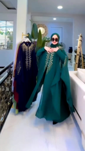 REALPICT COD NEW KAFTAN AMIRA ELEGANT MEWAH BAHAN JERSY MIX CERUTY PREMIUM APLIKASI SWAROSKY TERBARU TERMURAH BEST SELLER TANGAN PERTAMA KONVEKSI / PRINTING / MOTIF PREMIUM GAMIS PESTA GAMISTERKINI