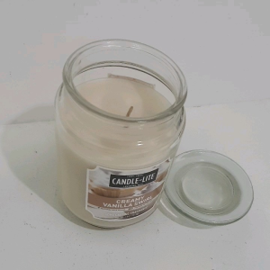 Candle - Lite Scented Candle ( Creamy Vanilla Swirl / Apple Cinnamon Crisp Long Lasting Fragrance 510g.