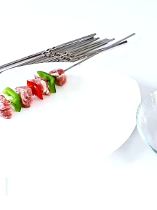 tusukan sate stainless 10 pcs