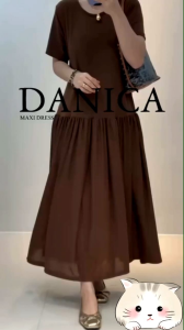 DANICA PLAIN AND PRINTED CASUAL MAXI DRESS