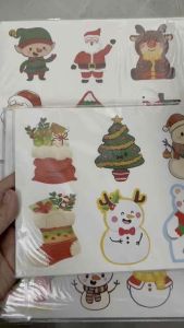 Set 50-100 Thẻ Gắn Kẹo Mút Noel - Hình In 2 Mặt