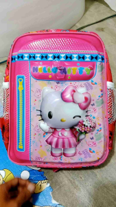 Tas Hello Kitty uk paud ber LED embos timbul 3D usia 1-3 Tahun