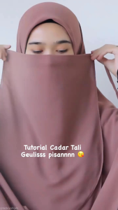 Cadar Niqob Daily Tali Dua Layer Tanpa Jahitan Bawah Mata Bahan Diamond Crepe Ukuran 35 cm x 45 cm