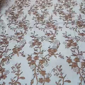 KAIN BAHAN TILLE BORDIR PAYET STONE TERBARU/BAHAN KEBAYA MURH DAN MEWAH (Harga Per Setengah Meter)