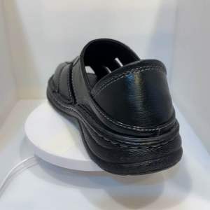 "Premium Dark Brown Leather Sandals shoes for Men – Size 44 Made in Thailand Comfortable and Durable"