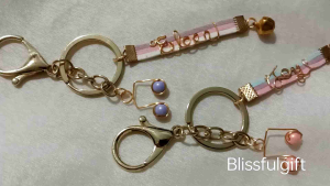 Blissfulgift Personalised Keychain Unique Handmade Customised Name Christmas Gift