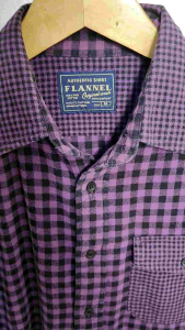 Kemeja Flanel Kombinasi "Uniqlo" Original Second Size M
